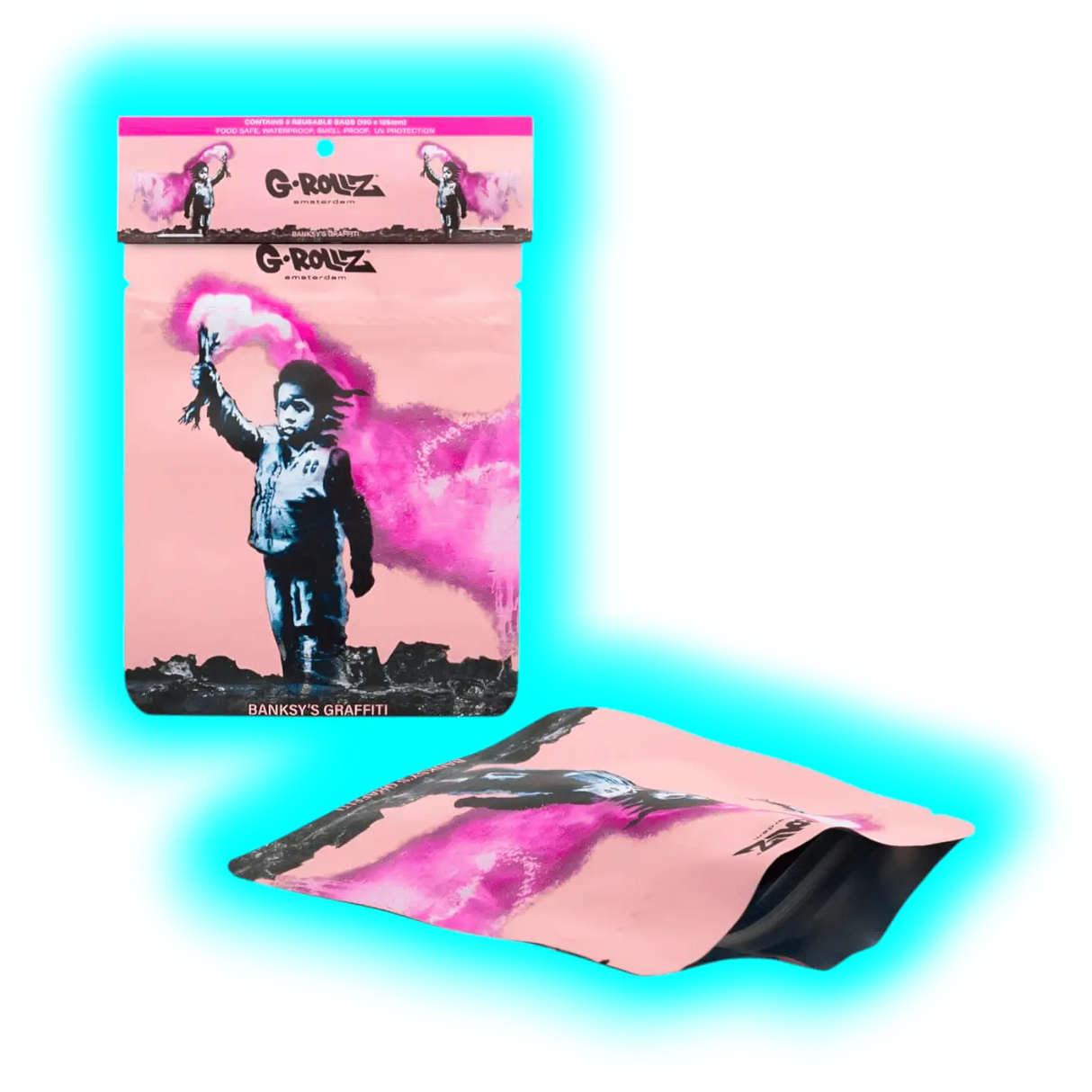 G-Rollz Banksy's Torch Boy Smellproof Bags 100 x 125mm 8pcs