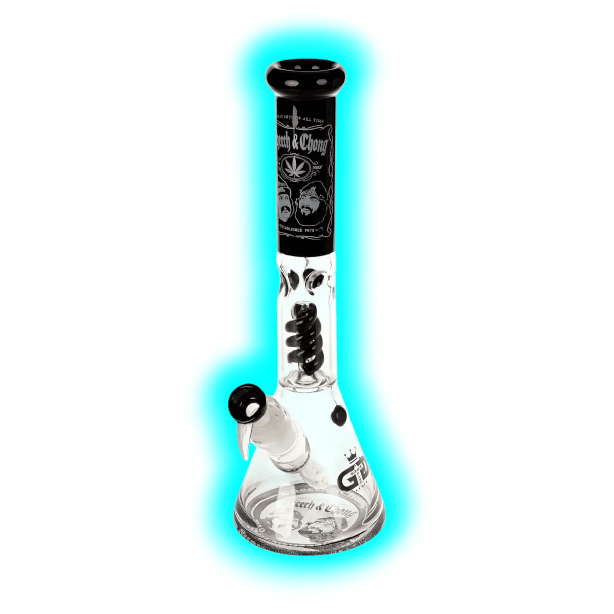 G-Rollz Cheech and Chong Spiral Percolator Beaker Bong 42cm