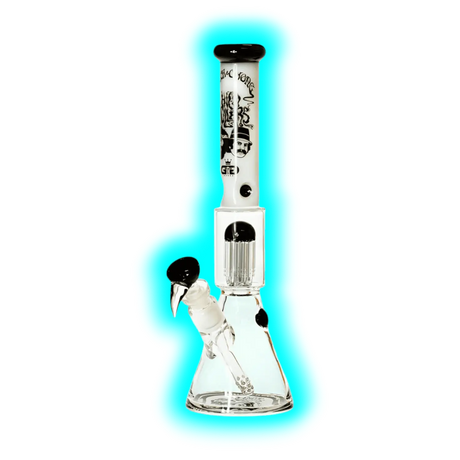 G-Rollz Cheech and Chong Spiral Smoking Brothers White Beaker Bong 35cm