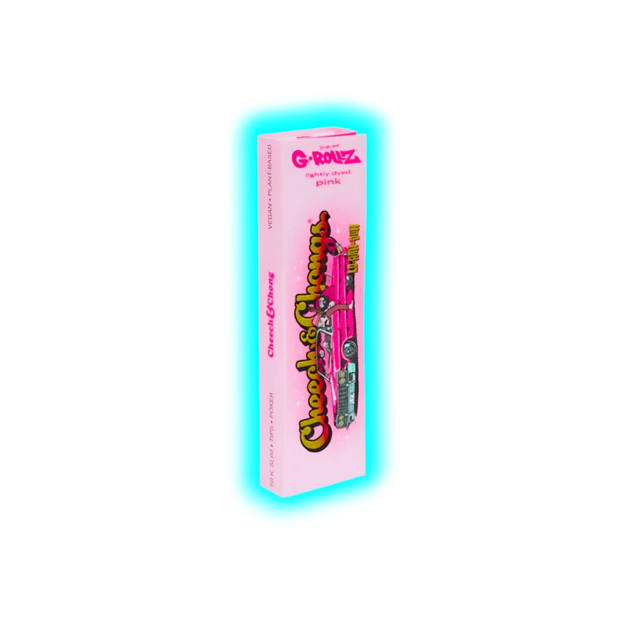 G-Rollz Cheech Chong Lightly Dyed Pink King Slim Papers + Tips