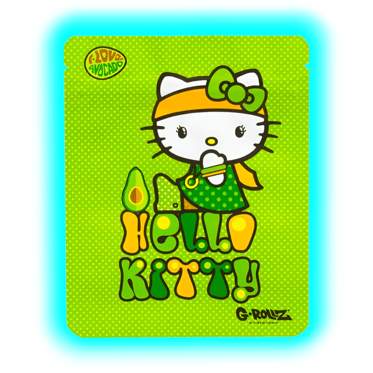 G-Rollz Hello Kitty Avocado Smellproof Bags 100 x 125mm 8pcs