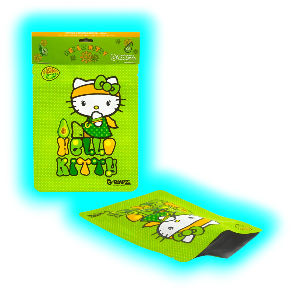G-Rollz Hello Kitty Avocado Smellproof Bags 100 x 125mm 8pcs