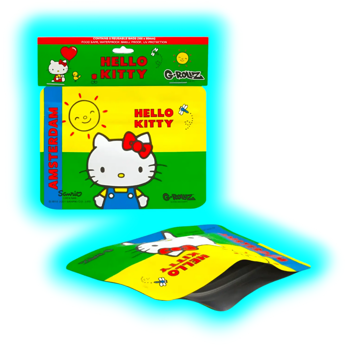 G-Rollz Hello Kitty Classic Amsterdam Smellproof Bags 105 x 80mm 8pcs
