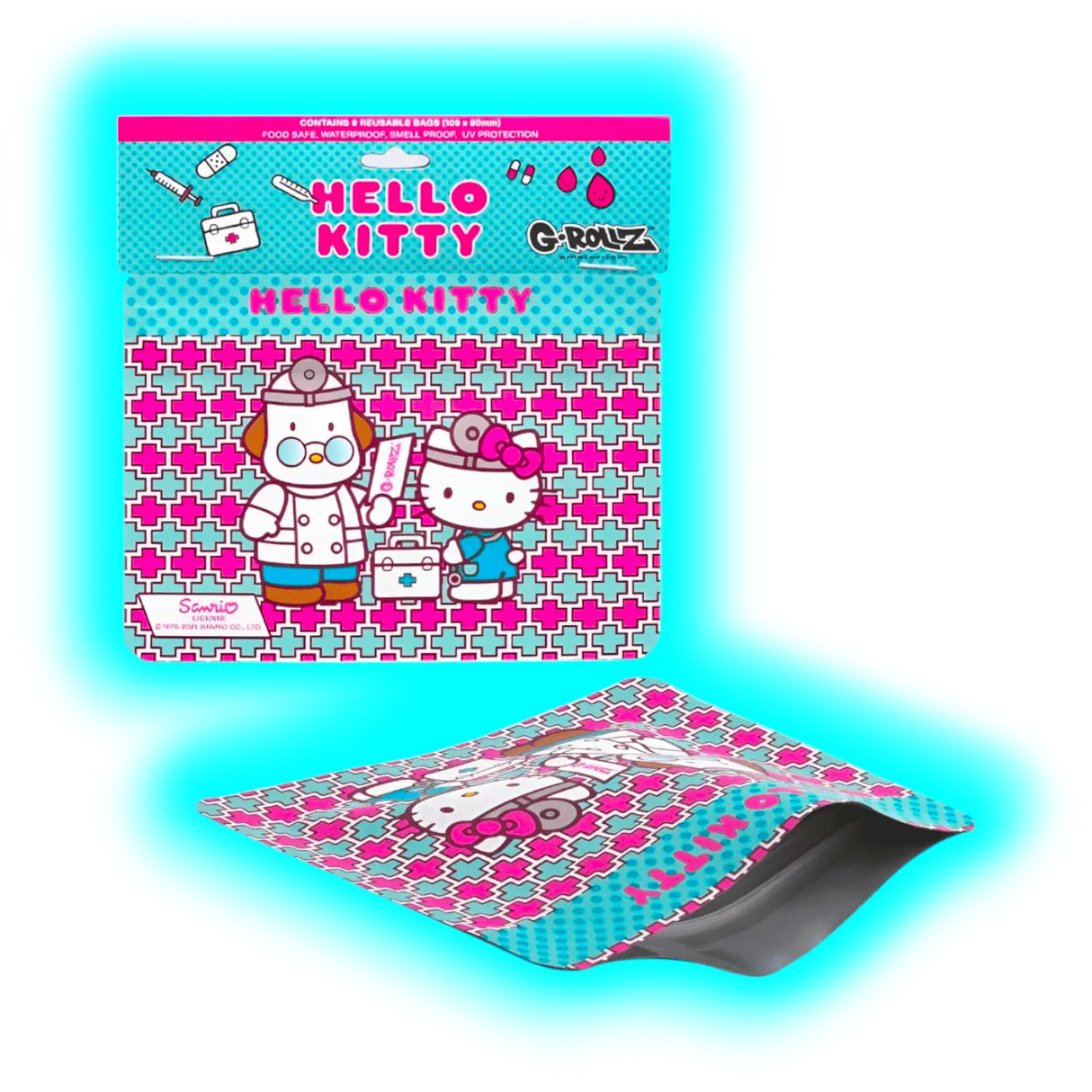 G-Rollz Hello Kitty Doctor Smellproof Bags 105 x 80mm 8pcs