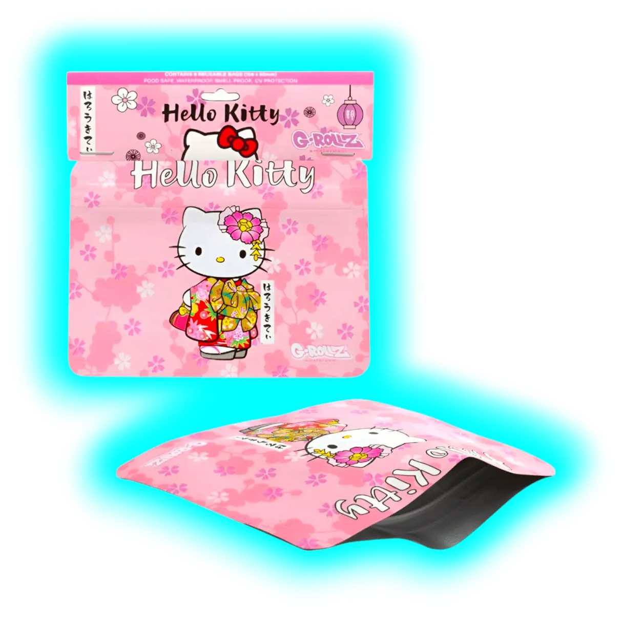 G-Rollz Hello Kitty Kimono Pink Smellproof Bags 105 x 80mm 8pcs
