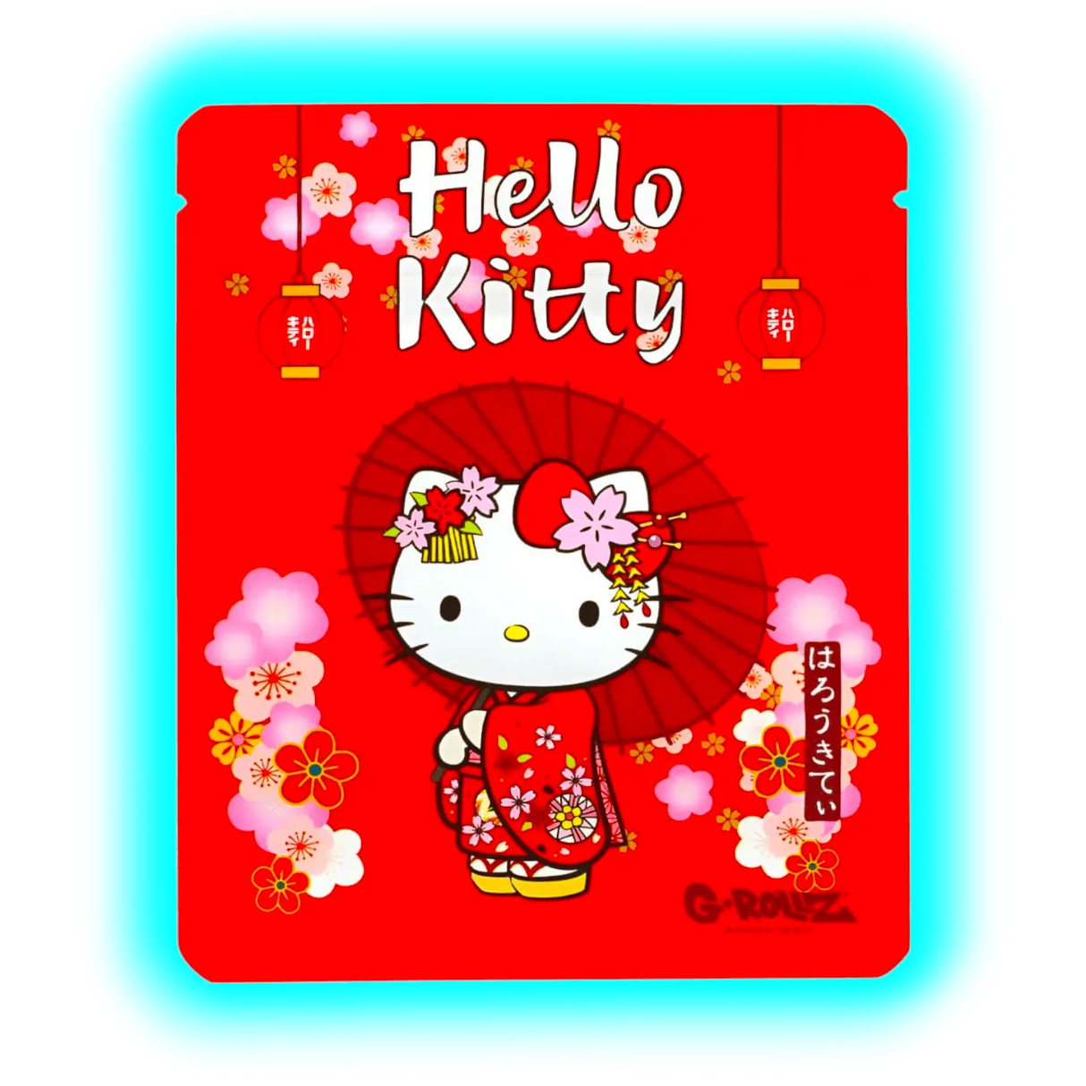 G-Rollz Hello Kitty Kimono Red Smellproof Bags 100 x 125mm 8pcs