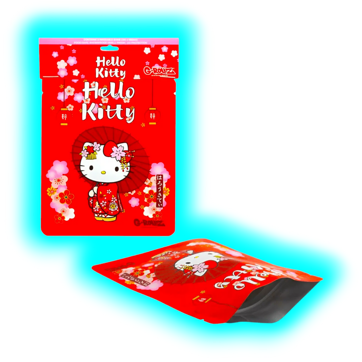 G-Rollz Hello Kitty Kimono Red Smellproof Bags 100 x 125mm 8pcs