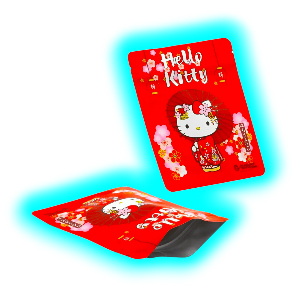 G-Rollz Hello Kitty Kimono Red Smellproof Bags 100 x 125mm 8pcs