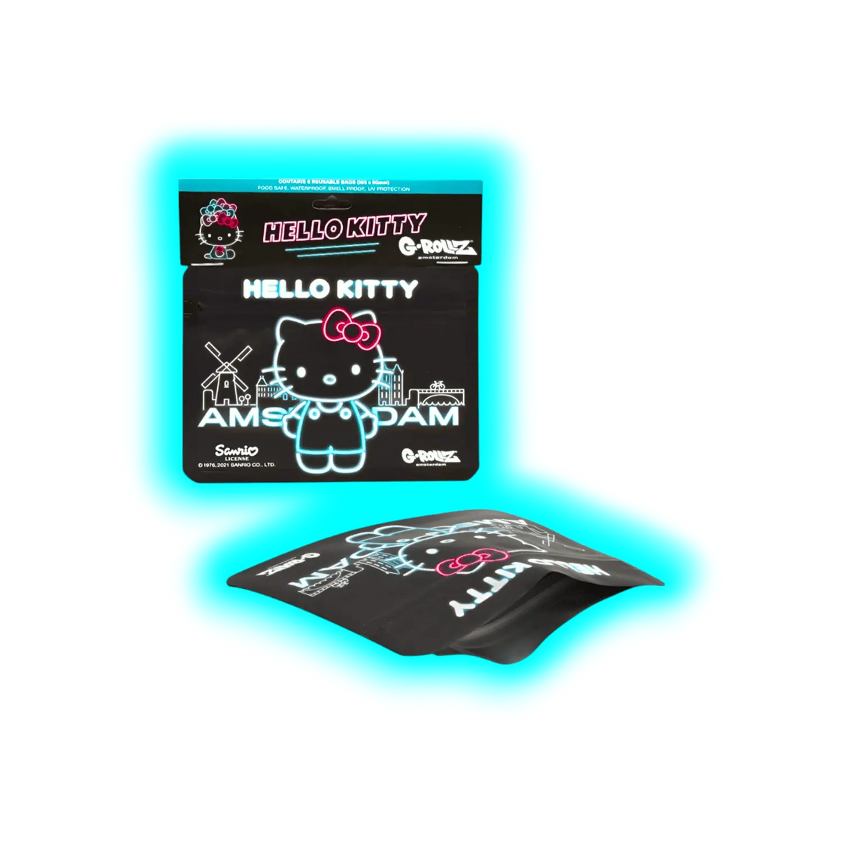 G-Rollz Hello Kitty Neon Amsterdam Smellproof Bags 105 x 80mm 8pcs