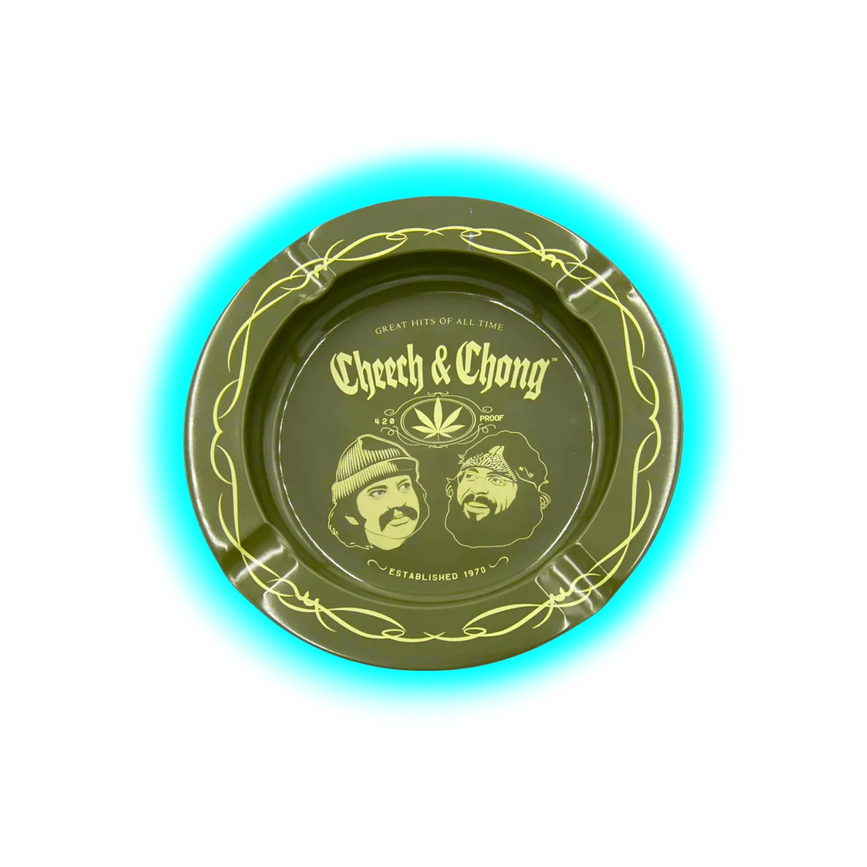G-Rollz Metal Tin Ashtray Cheech and Chong II Greatest Hits