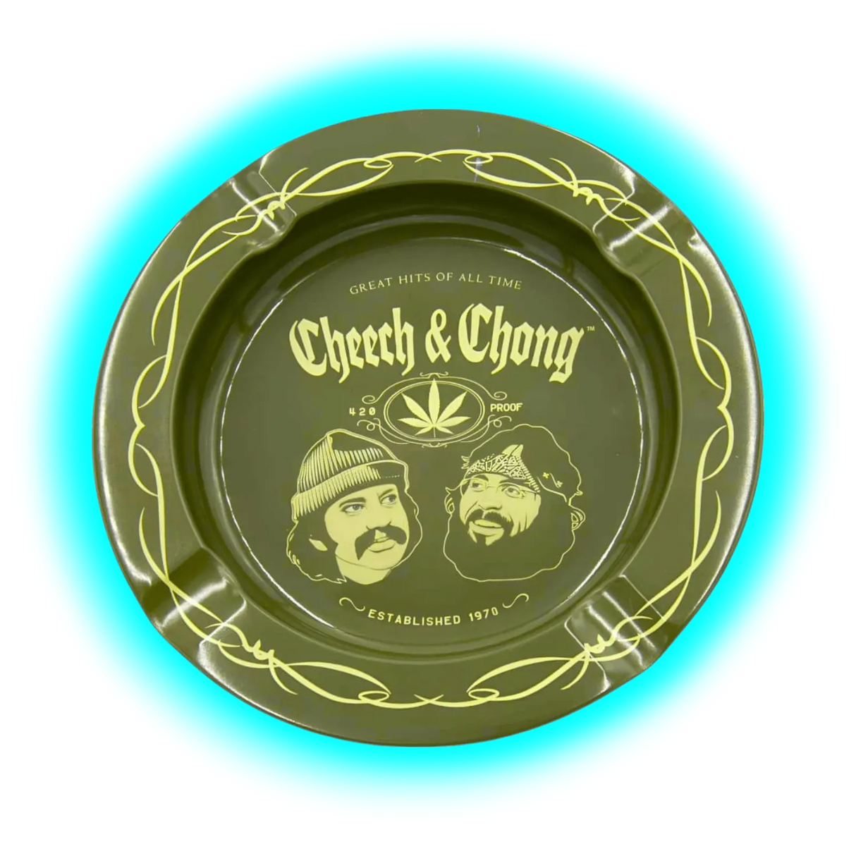 G-Rollz Metal Tin Ashtray Cheech and Chong II Greatest Hits