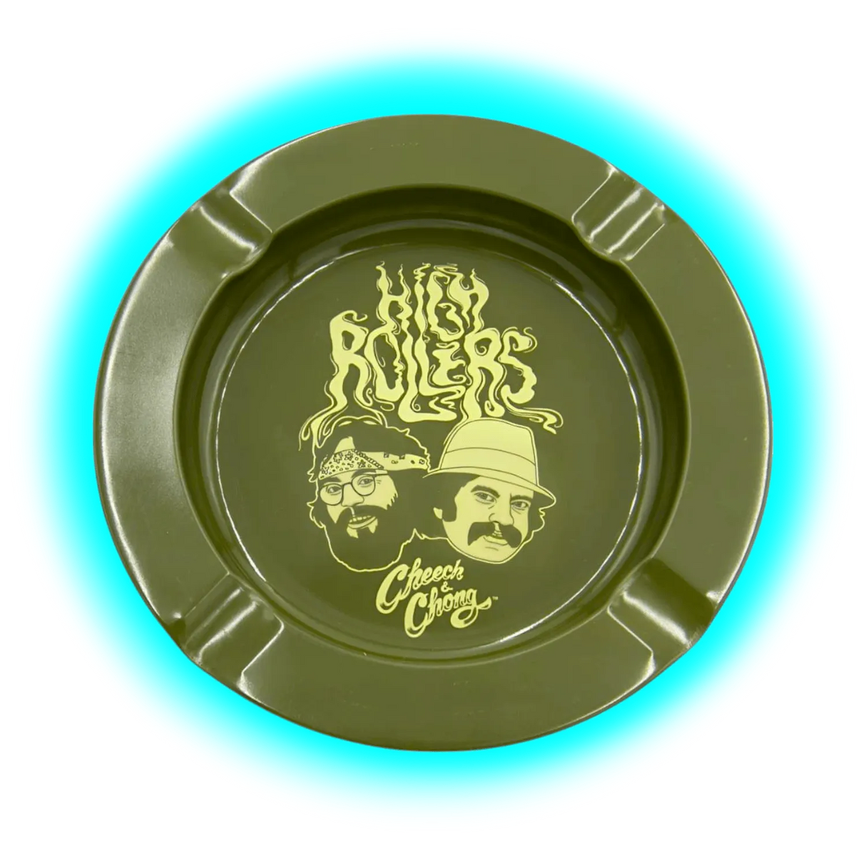 G-Rollz Metal Tin Ashtray Cheech and Chong I High Rollers