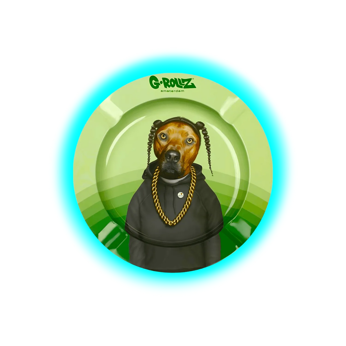 G-Rollz Metal Tin Ashtray Pets Icon Rap