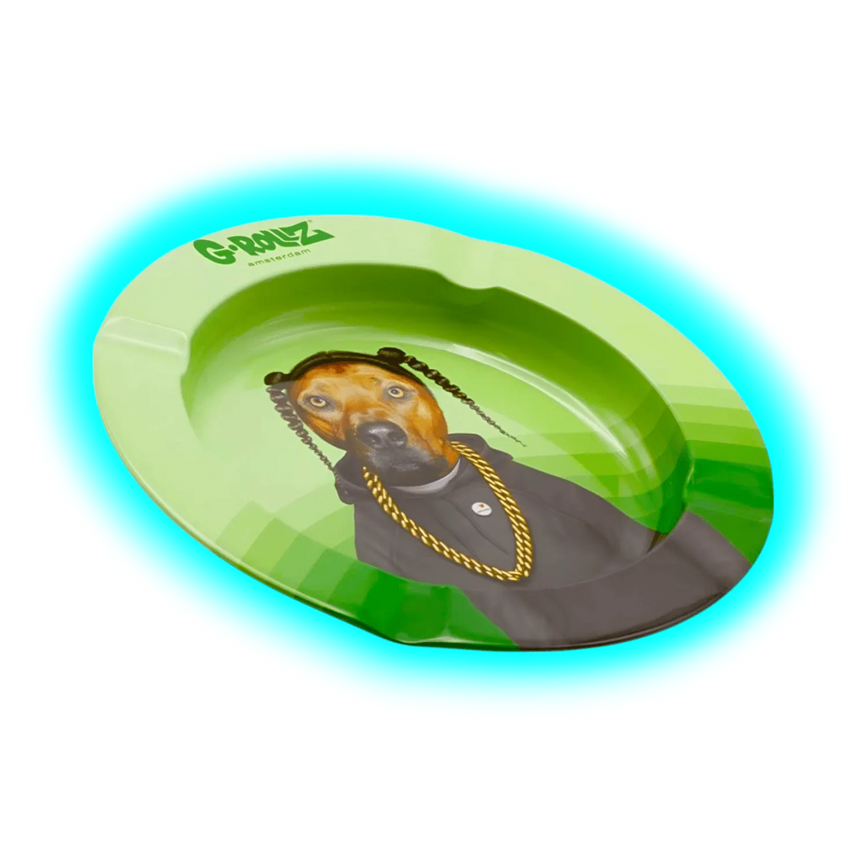 G-Rollz Metal Tin Ashtray Pets Icon Rap