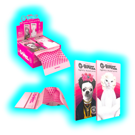 G-Rollz | Mexican Diamonds Set Bio Lightly Dyed Pink BOX à 16pcs