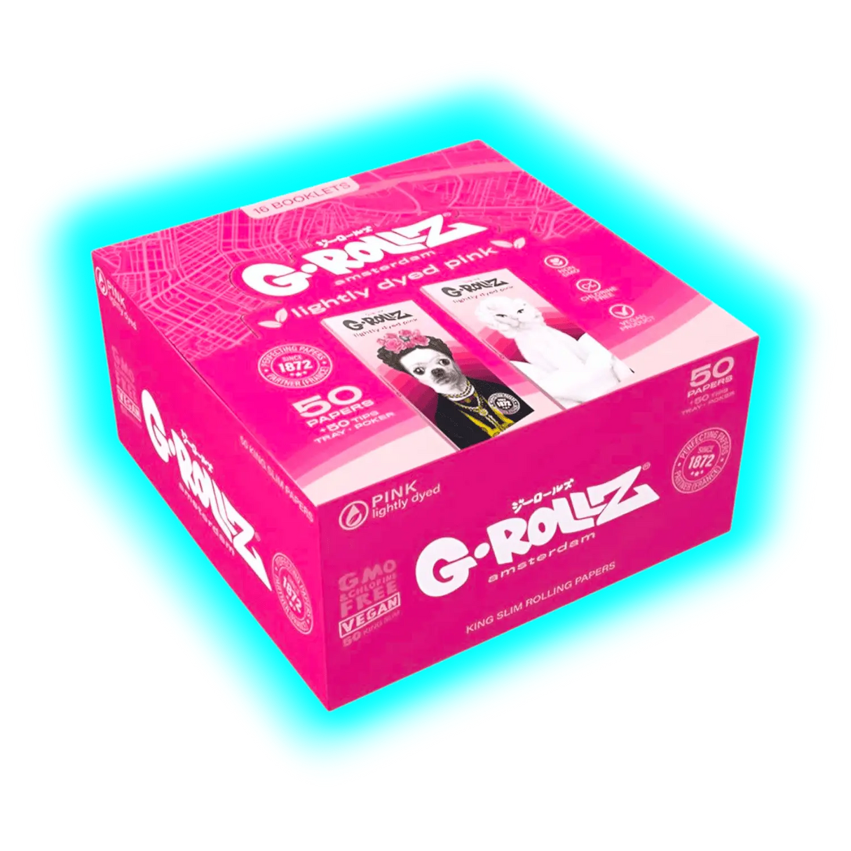 G-Rollz | Mexican Diamonds Set Bio Lightly Dyed Pink BOX à 16pcs