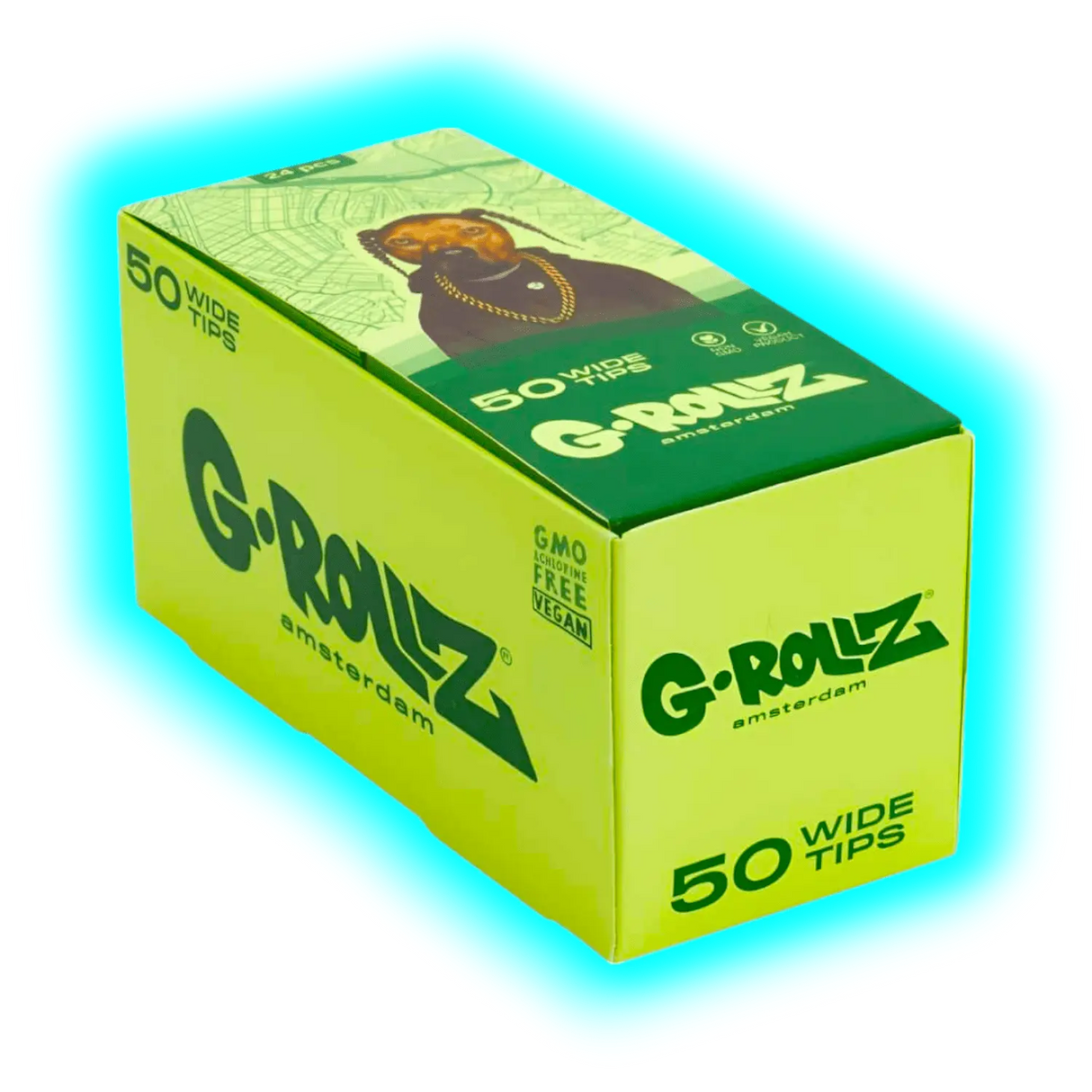 G-Rollz Pets Rock Rap Green Filter Tips Display
