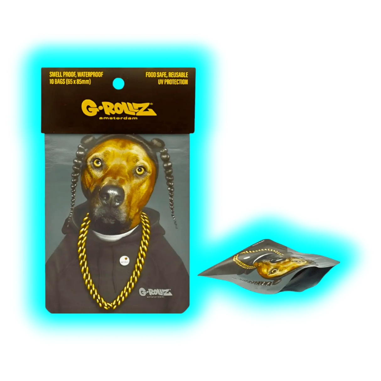 G-Rollz Pets Rock Rap Smellproof Bags 65 x 85mm 10pcs