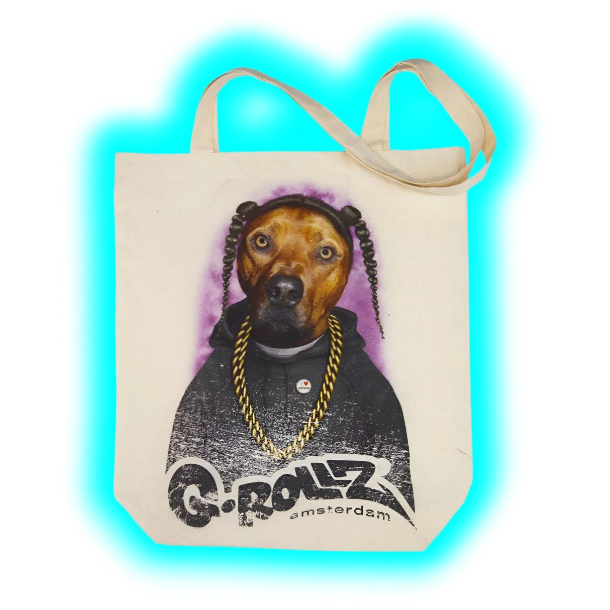 G-Rollz Pets Rock Reggae Rap Tote Bag - 42x38cm