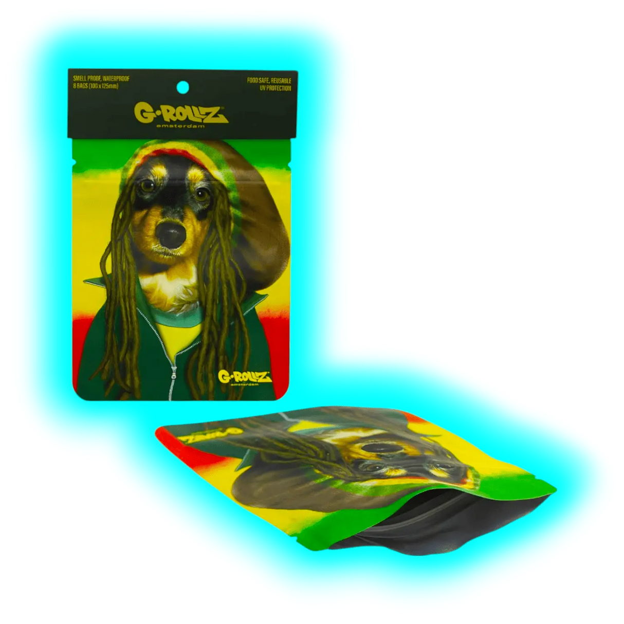 G-Rollz Pets Rock Reggae Smellproof Bags 100 x 125mm 8pcs