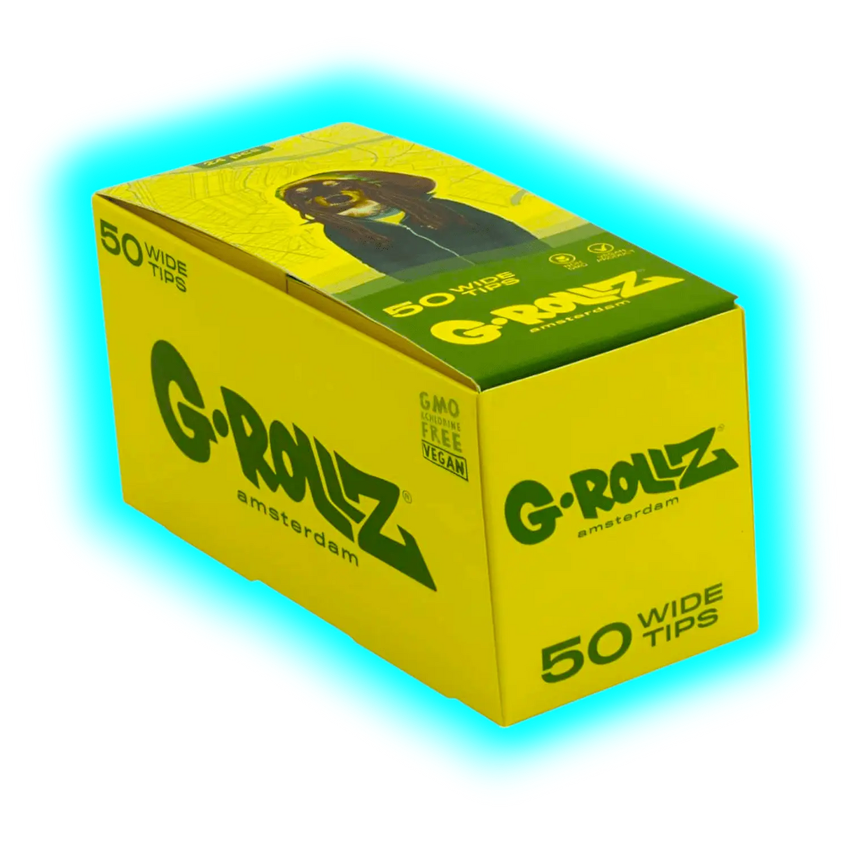 G-Rollz Pets Rock Reggae Yellow Filter Tips Display