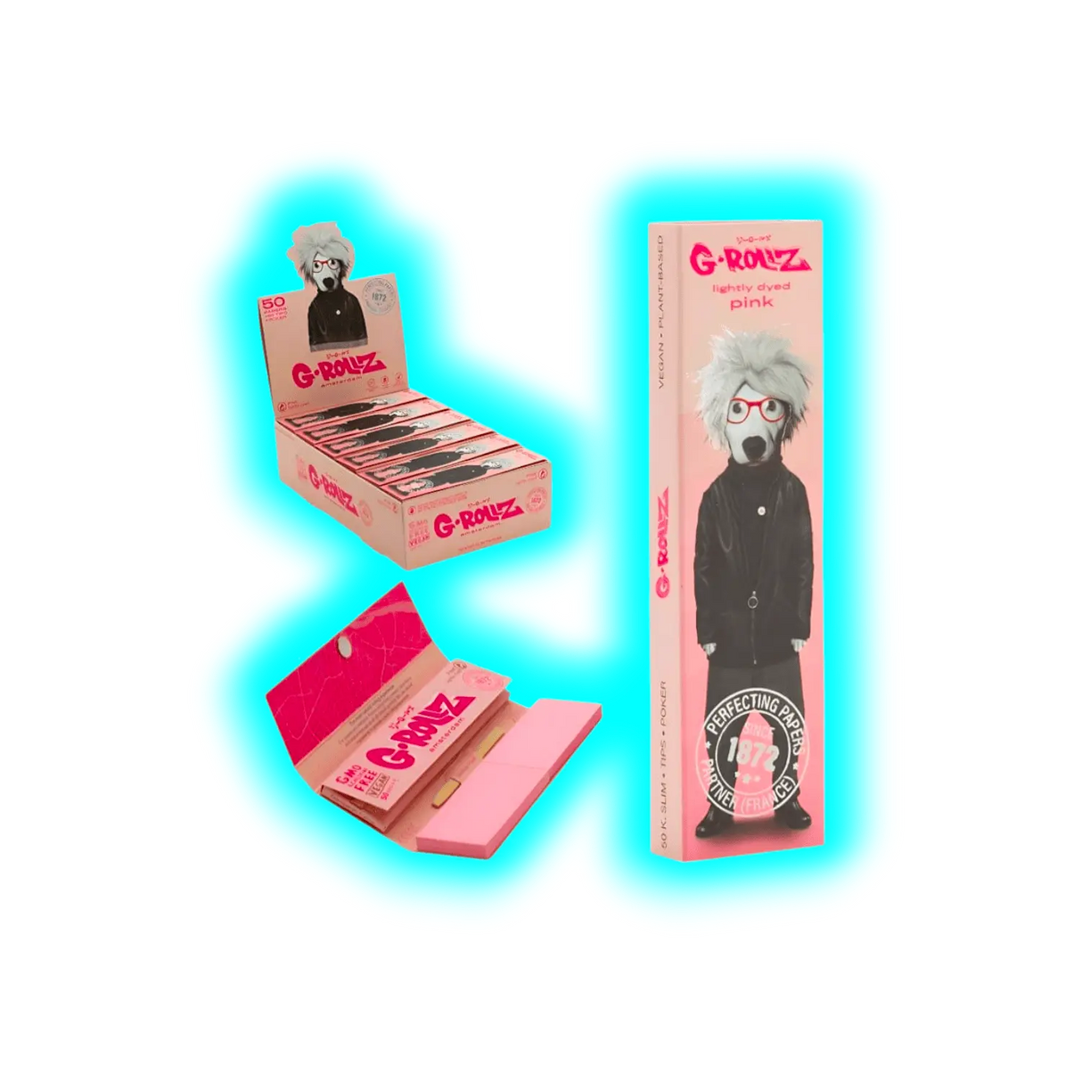 G-Rollz Pets Rock Soup Pink KS Papers + Tips Display