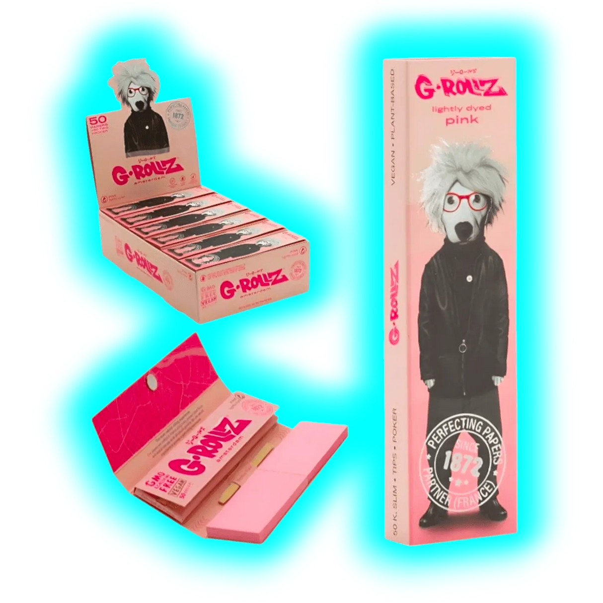 G-Rollz Pets Rock Soup Pink KS Papers + Tips Display