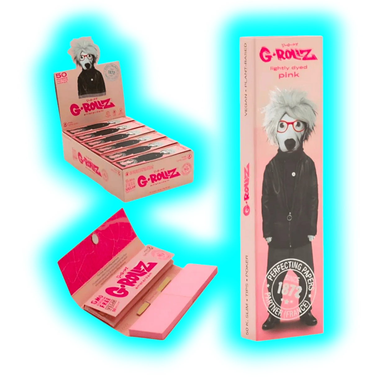 G-Rollz Pets Rock Soup Pink KS Papers + Tips