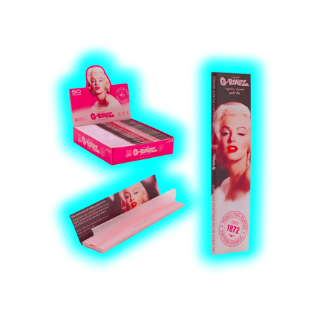 G-Rollz Radio Days Fabulous Face Pink King Slim Papers Display