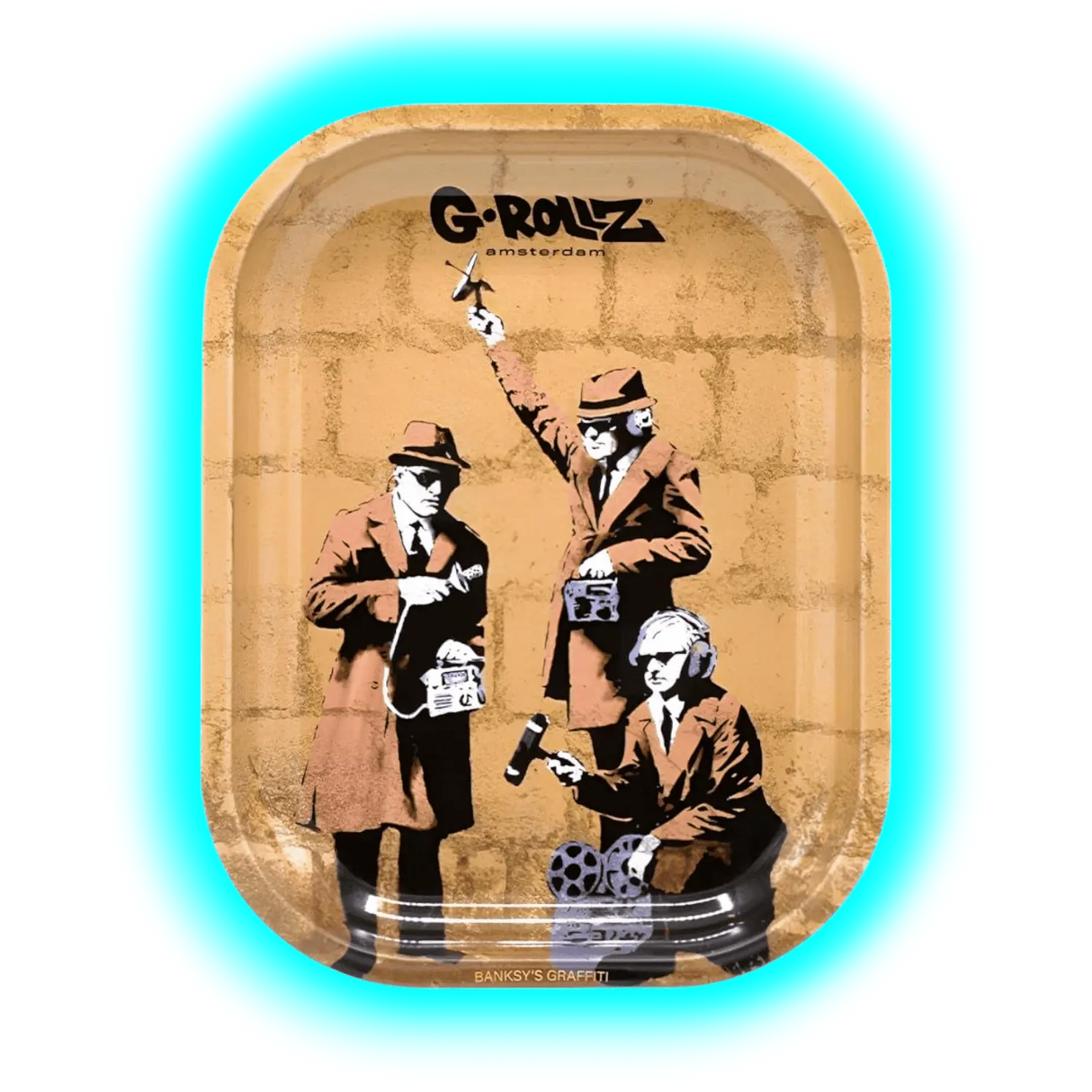 G-Rollz Rolling Tray S Banksy's Spy Booth 140 x 180mm