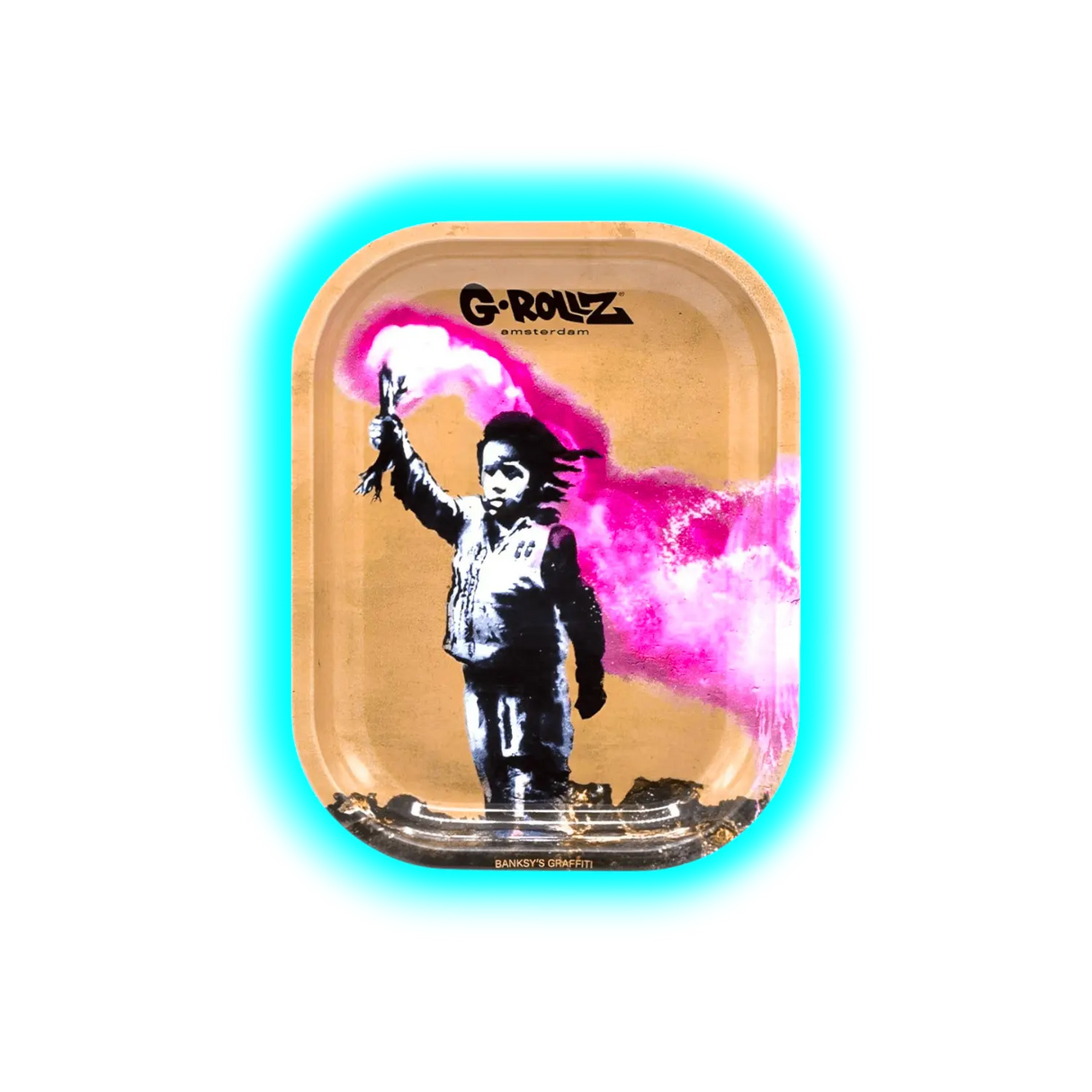 G-Rollz Rolling Tray S Banksy's Torch Boy 140 x 180mm