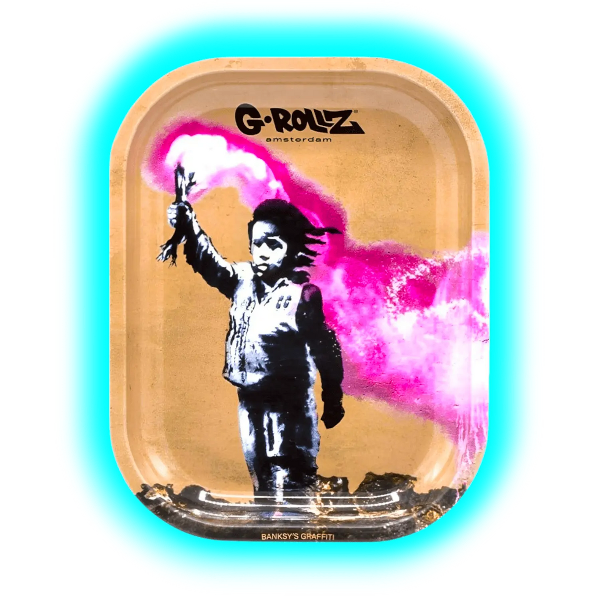 G-Rollz Rolling Tray S Banksy's Torch Boy 140 x 180mm