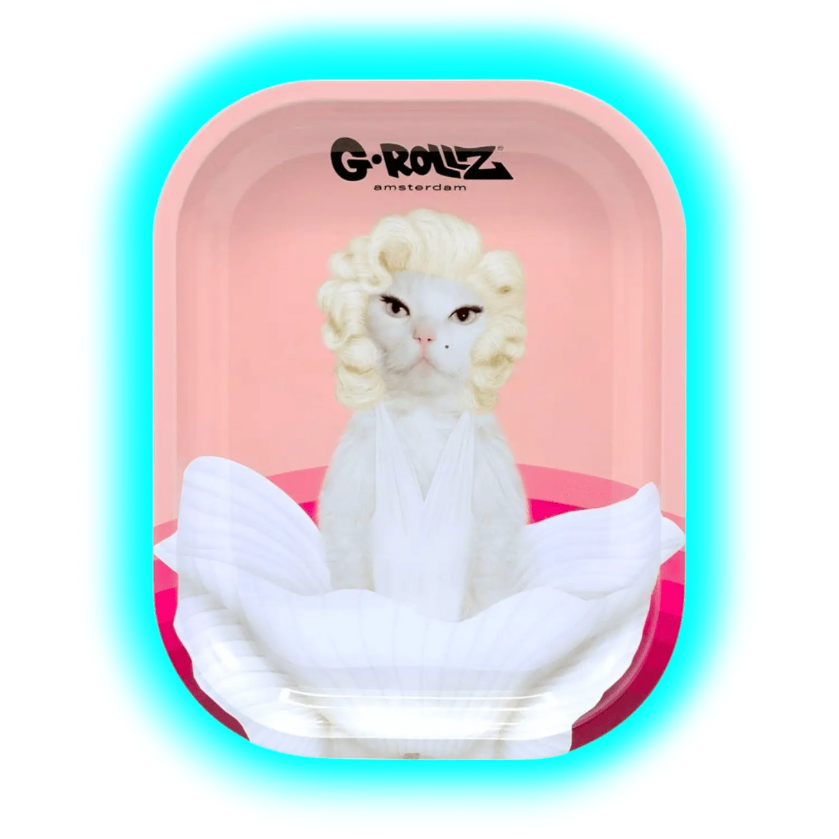 G-Rollz Rolling Tray S Pets Rock - Pink Diamonds 140 x 180mm