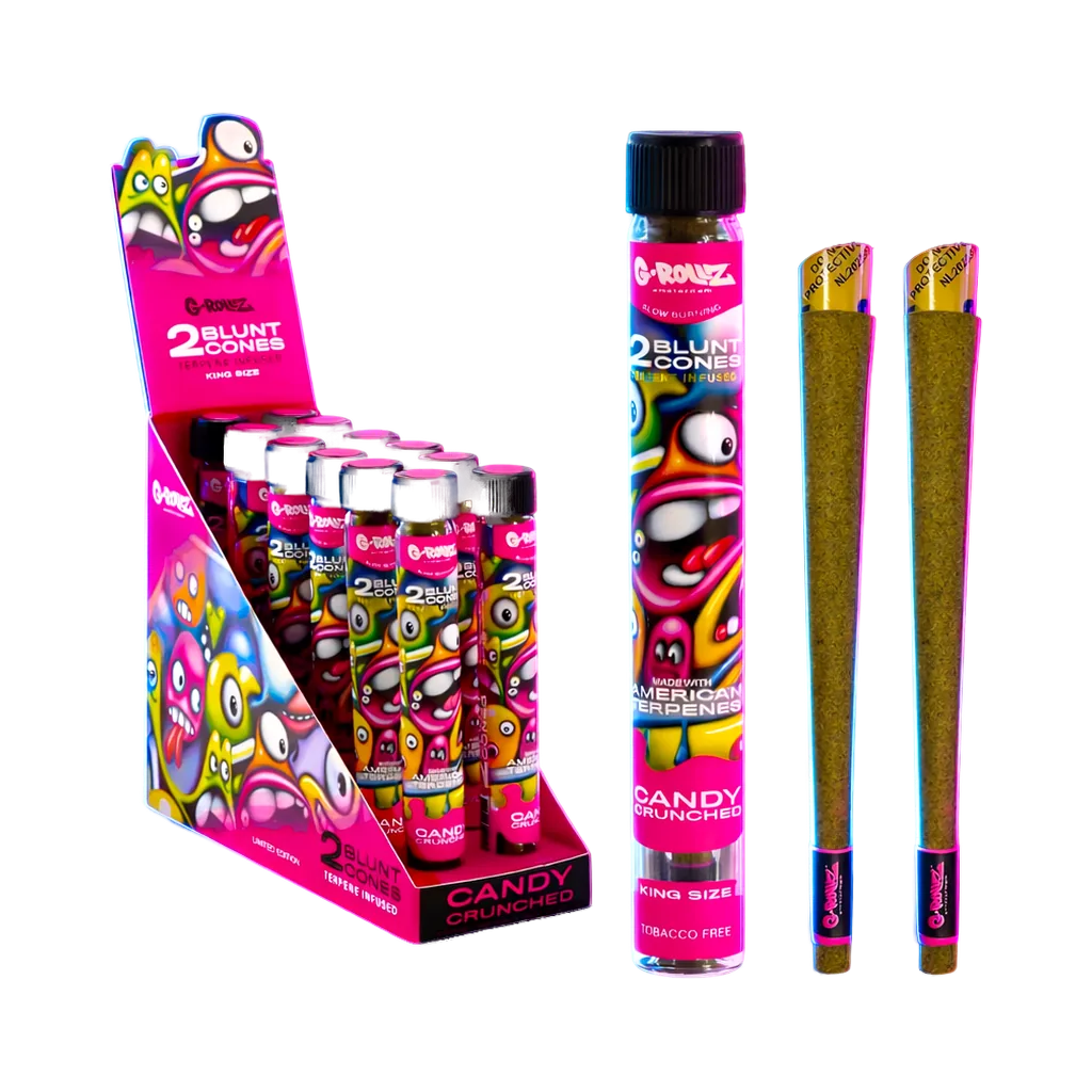 G-Rollz Terpene Infused Blunt Cones Candy Crunched 2pcs