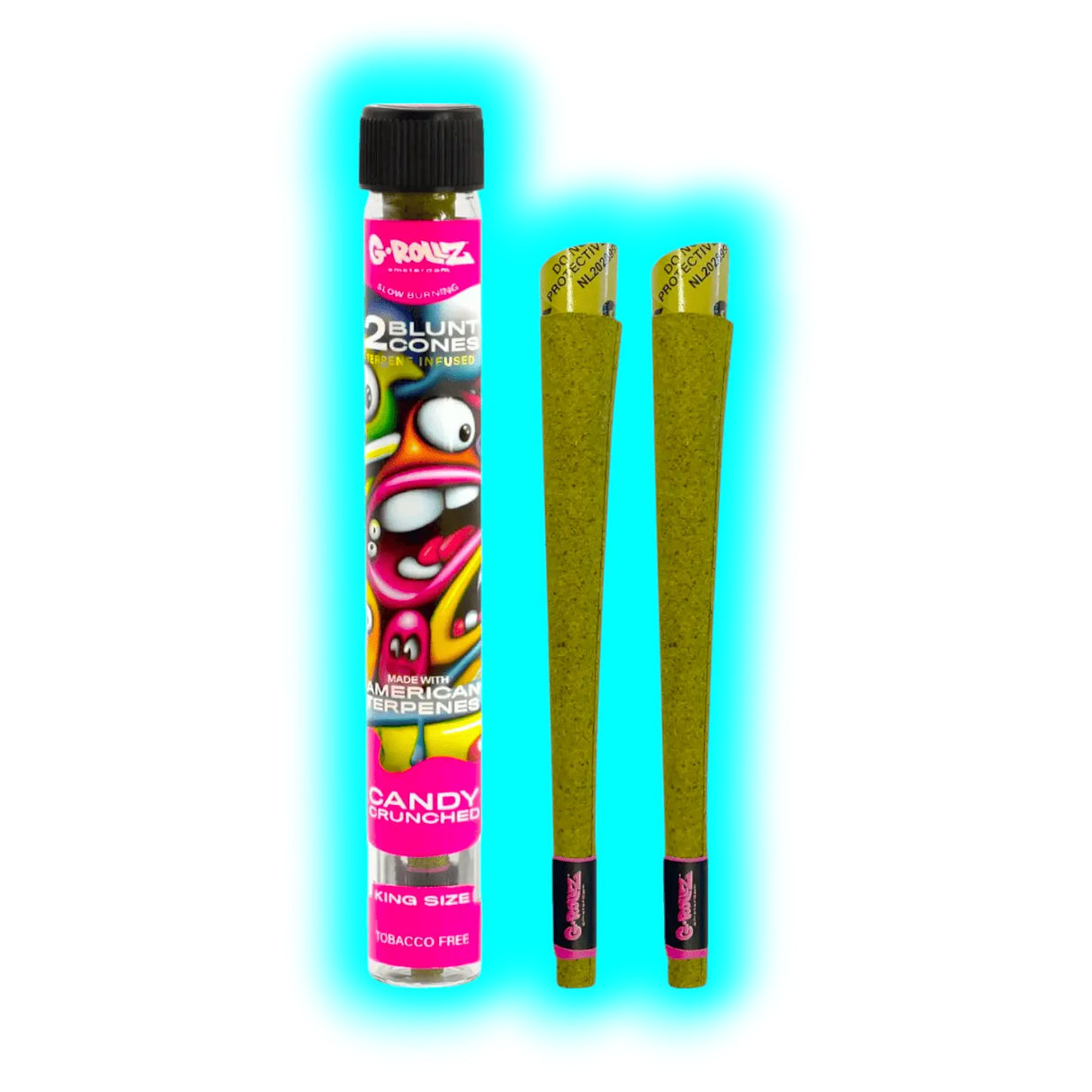 G-Rollz Terpene Infused Blunt Cones Candy Crunched 2pcs