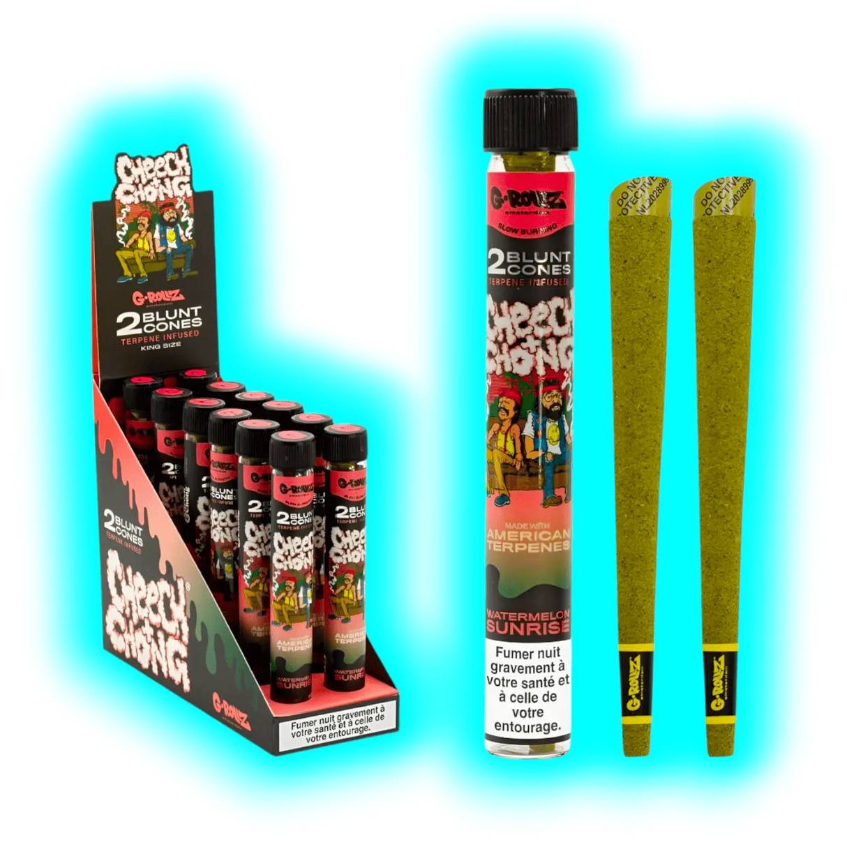G-Rollz Terpene Infused Blunt Cones Watermelon Sunrise 2pcs