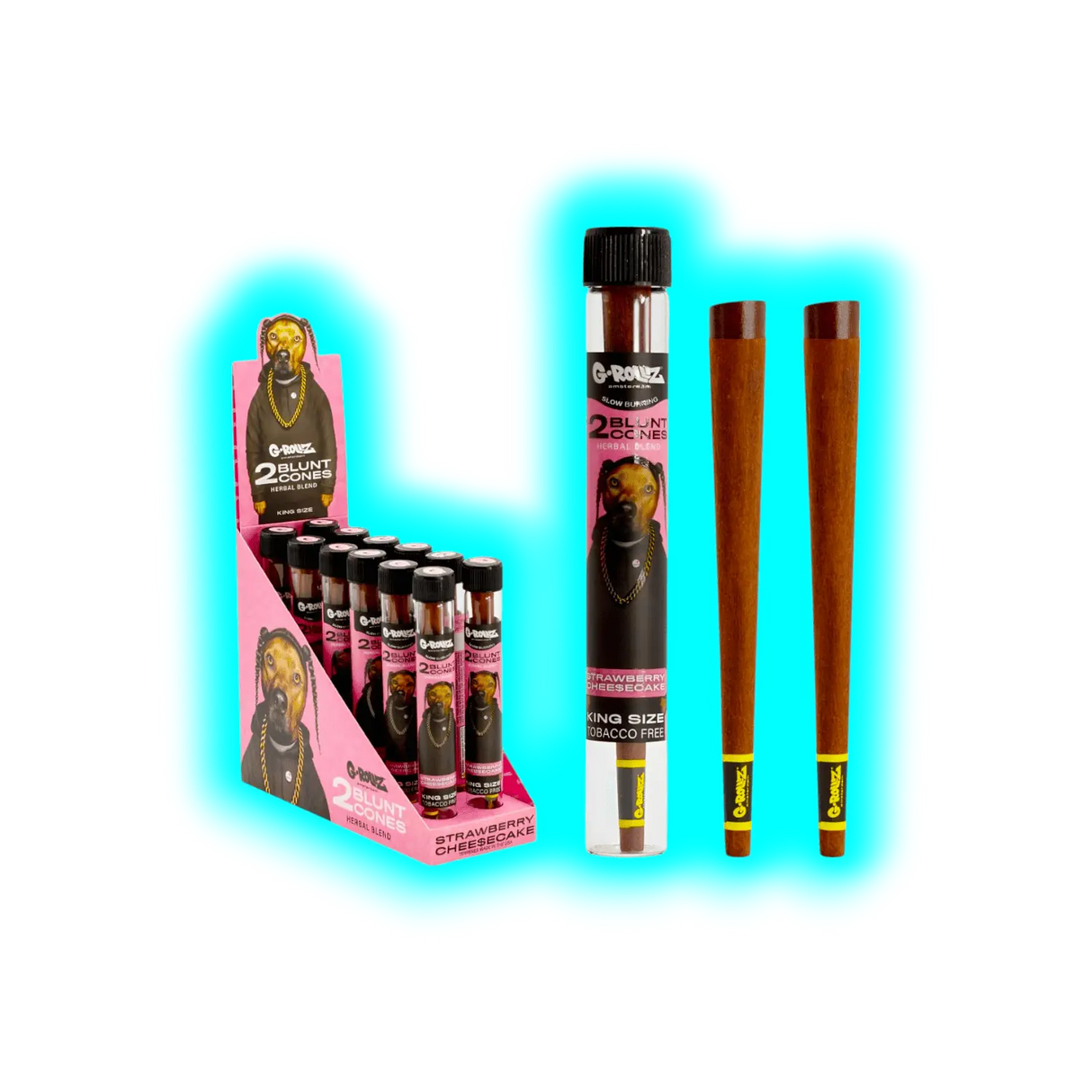 G-Rollz Terpene Infused Herbal Blunt Strawberry Cheesecake 2pcs