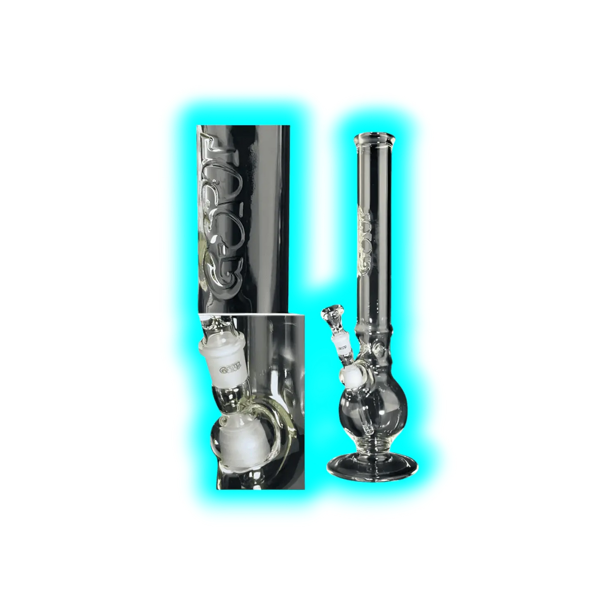 G-Spot Ringball Eisbong Flame Polished 3-teilig 50cm 5mm