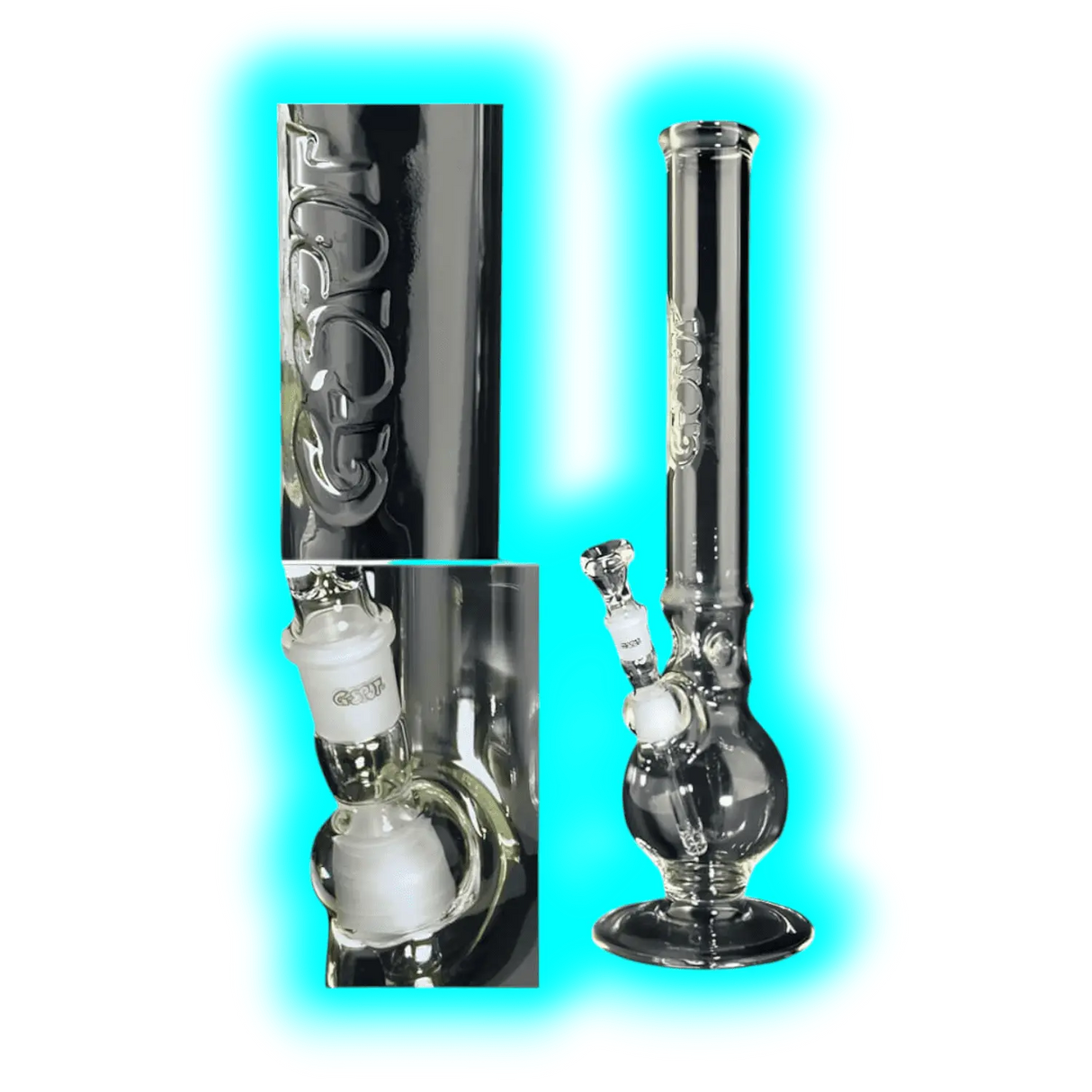 G-Spot Ringball Eisbong Flame Polished 3-teilig 50cm 5mm