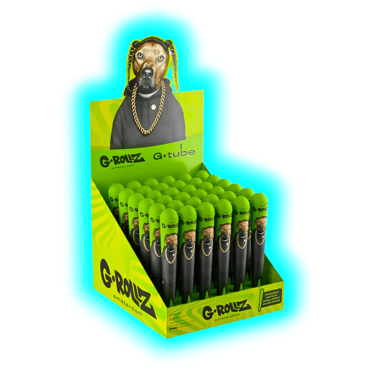 G-Tube Pets Rock Rap Cone Holder Green