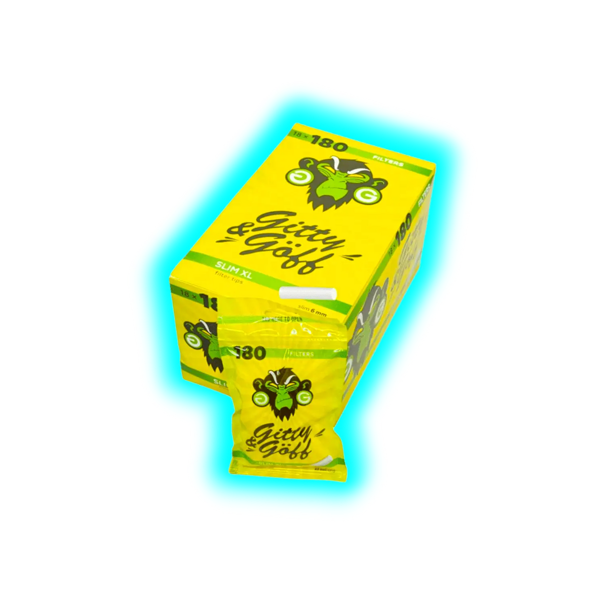 Gitty & Göff Slim XL Filter Tips 6mm BOX