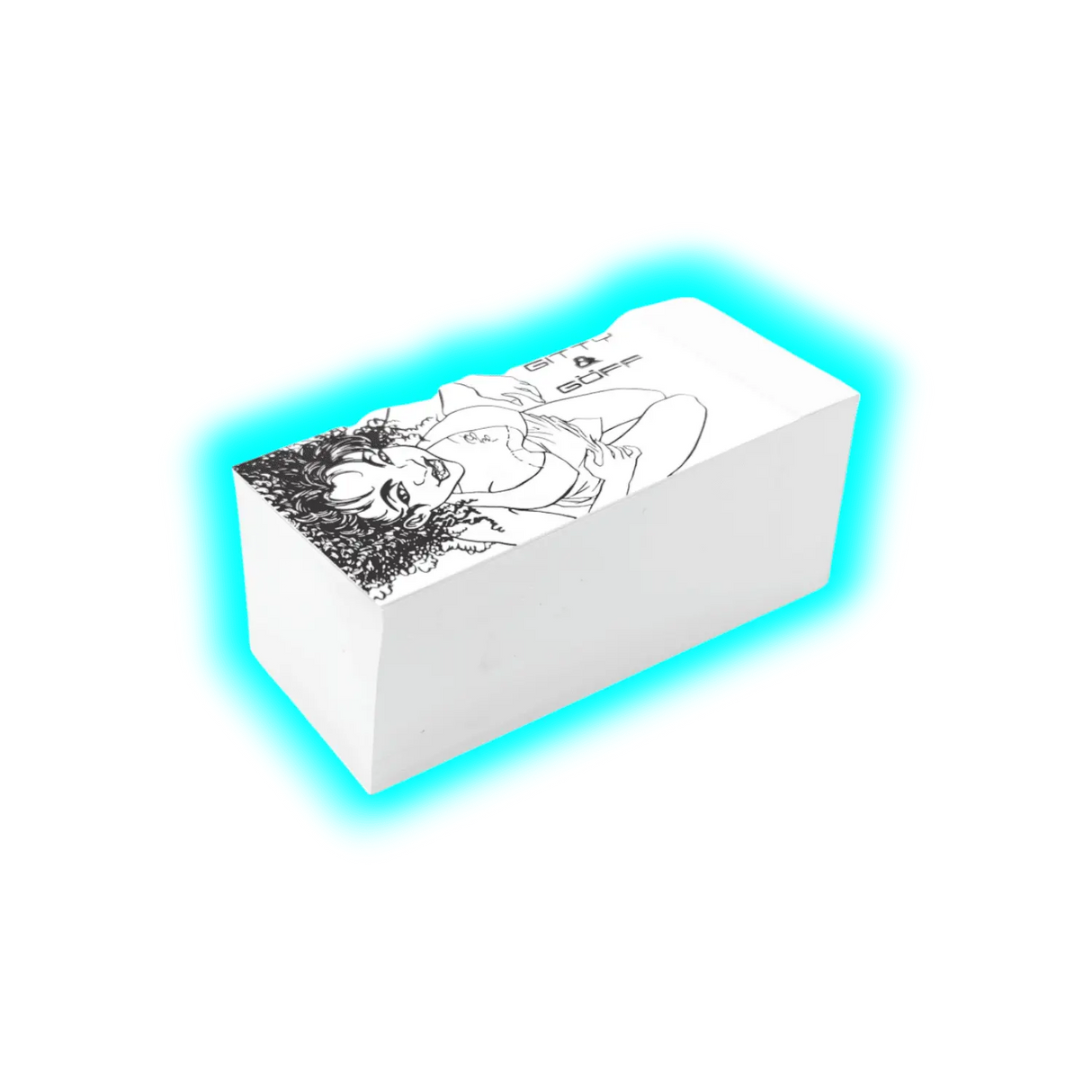 Gitty & Göff weiss breit grosser Block Kiste mit 60 Stk.