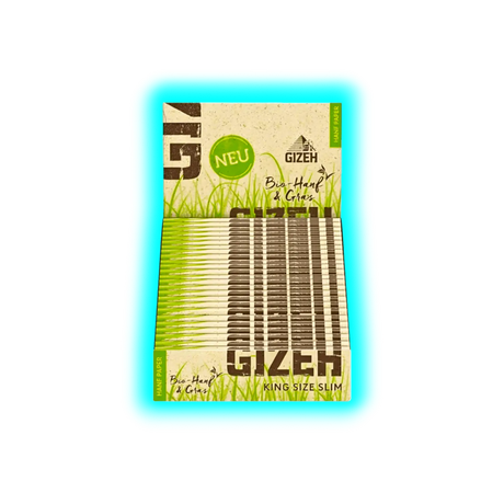 GIZEH Bio Hanf und Gras Kingsize Slim Papers Display 24pcs