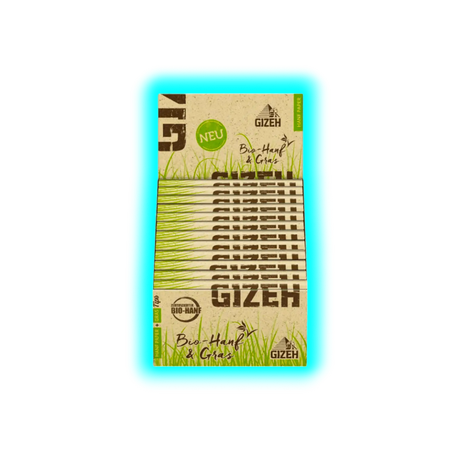 GIZEH Bio Hanf und Gras Kingsize Slim Papers + Tips Display 24pcs