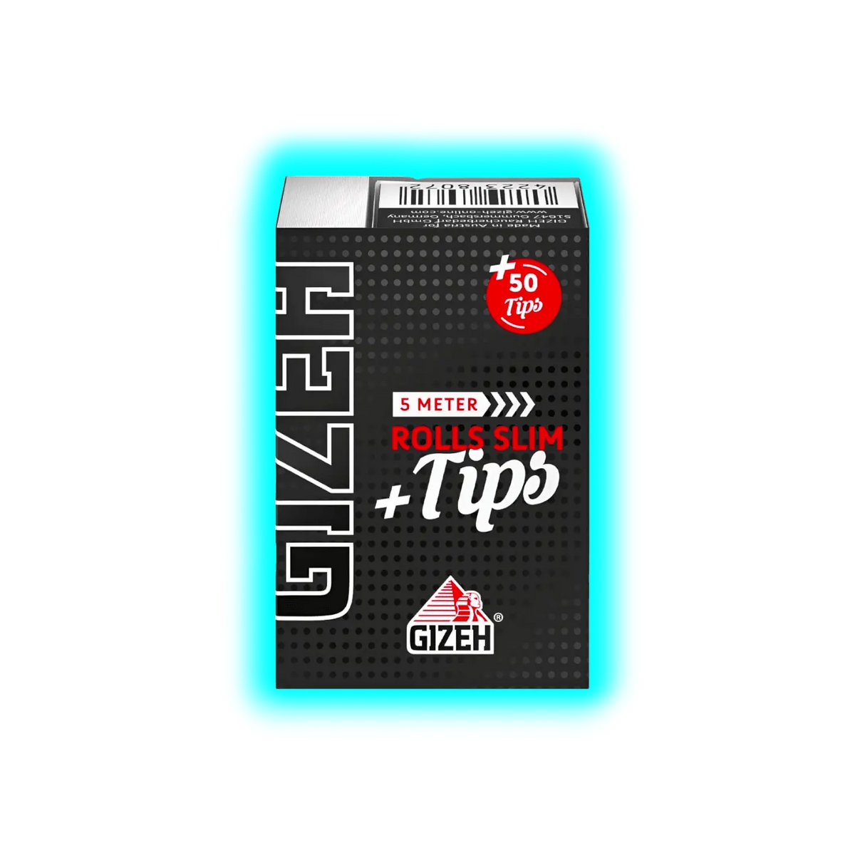 GIZEH Black Rolls Slim 5m + Tips