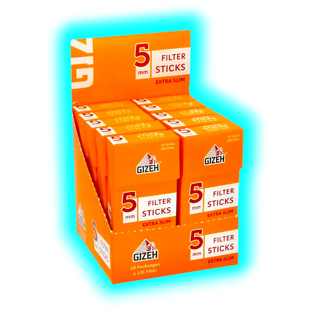 GIZEH Extra Slim Filter Sticks 5mm 126pcs