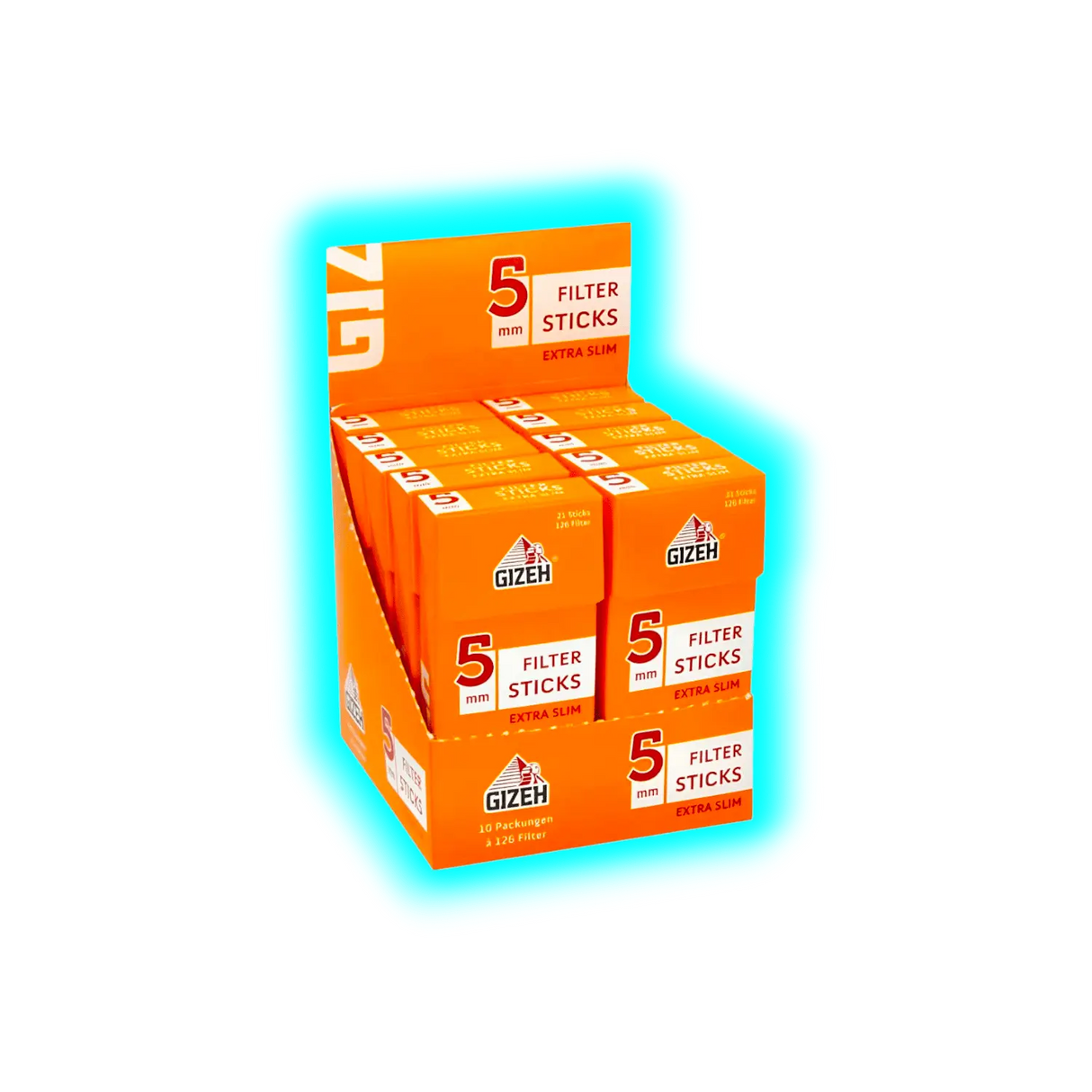 GIZEH Extra Slim Filter Sticks 5mm Display