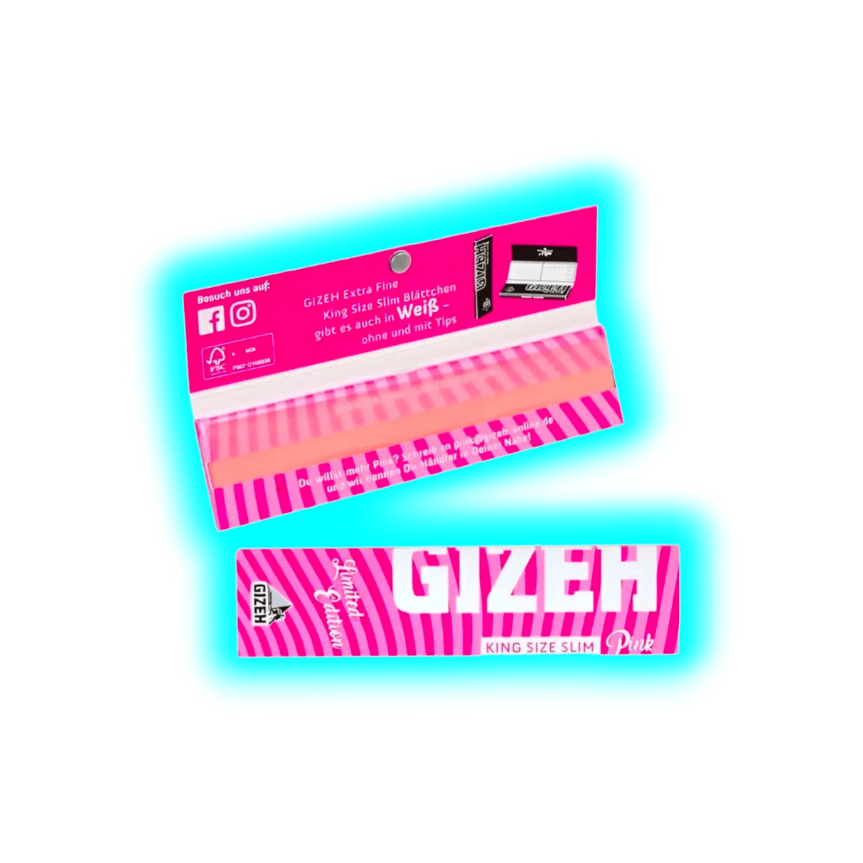GIZEH Papers KingSize Slim Pink Edition
