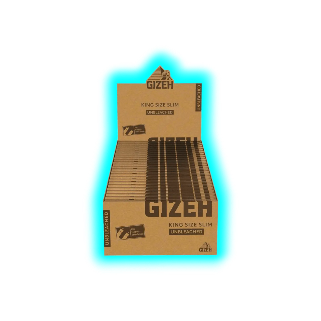 GIZEH Papers Unbleached King Size Slim Display 50pcs