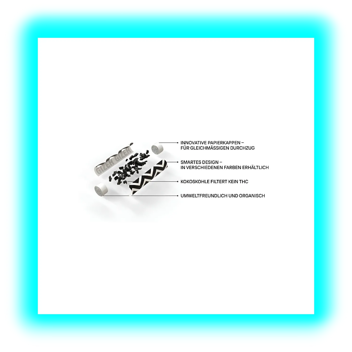 GIZEH ProCell Black 6mm 50pcs